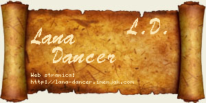 Lana Dancer vizit kartica